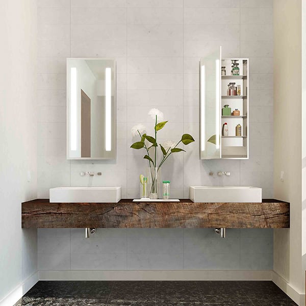 Ascension Mirrored Cabinet by Electric Mirror