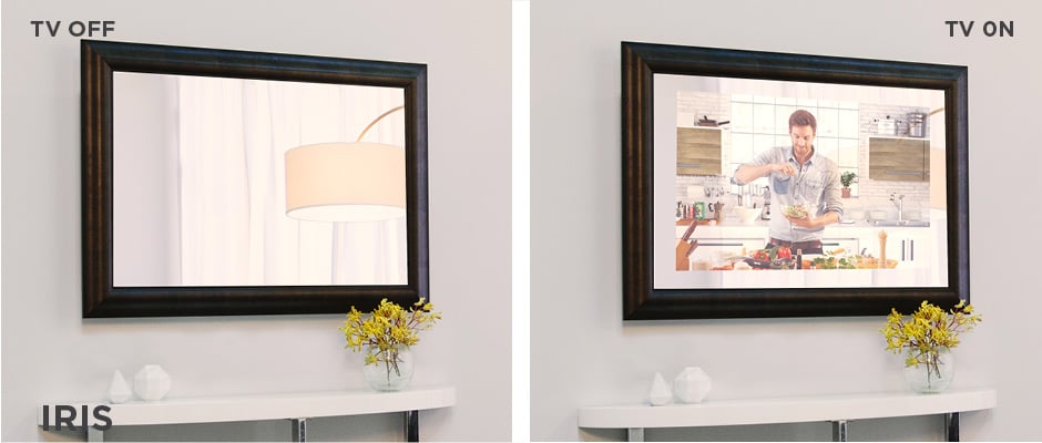 Electric Mirror Iris Mirror Technology TV off and on