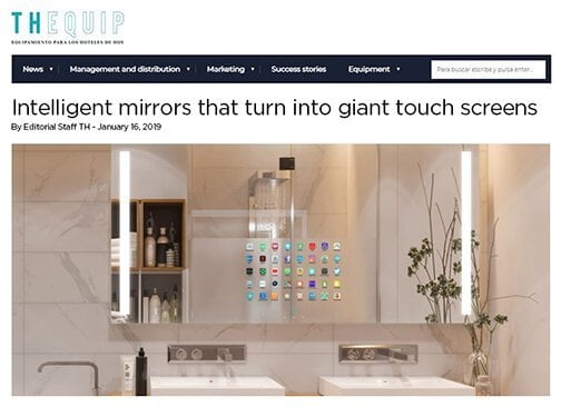 The Savvy Smart Mirror with touch screen app drawer sets trends at CES